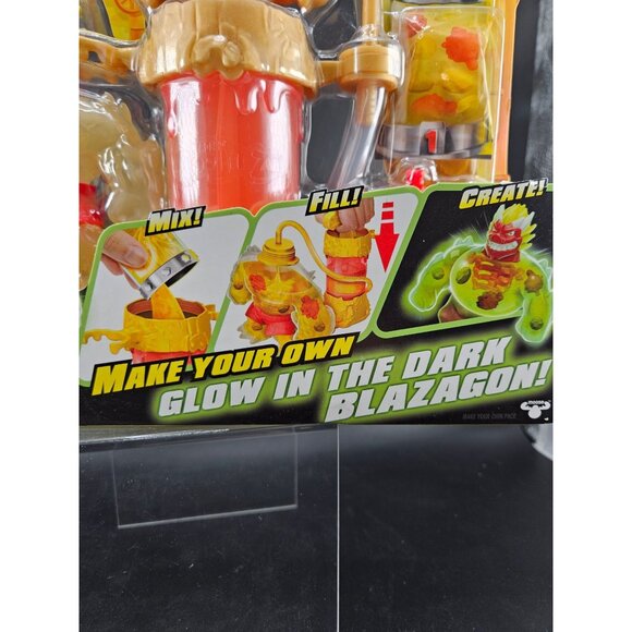 Heroes Of Goo Jit Zu Hero Creator Glow-In-The-Dark Blazagon Kit 3X Goo Fillings - Picture 7 of 7